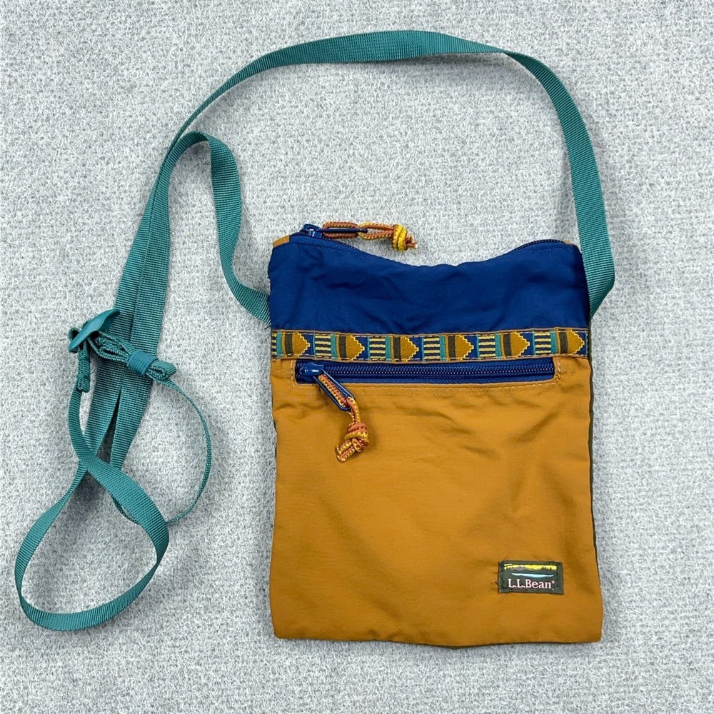 LL Bean Mountain Classic Crossbody Bag Purse Nylon Southwestern Aztec Outdoors